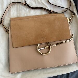 Chloe Suede Medium Faye Shoulder Bag